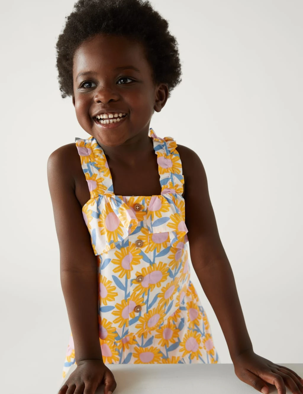 Pure Cotton Sunflower Top (2-8 Yrs) 3 Pure Cotton Sunflower Top (2-8 Yrs)