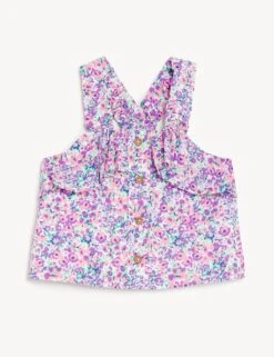 Pure Cotton Floral Top (2-8 Yrs) -School Uniform Store SD 04 T77 2299E ZZ X EC 90
