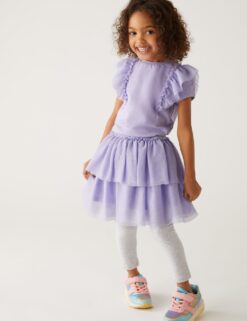 2pc Cotton Rich Glitter Tutu Outfit (2-8 Yrs)