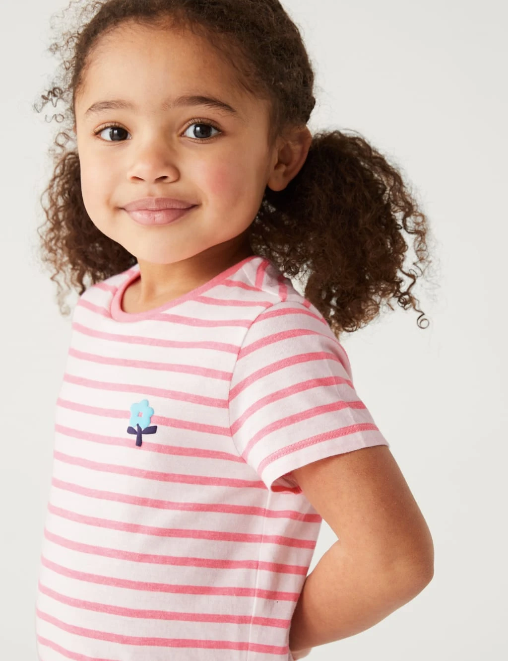 Cotton Rich Striped T-Shirt (2-8 Yrs) 5 Cotton Rich Striped T-Shirt (2-8 Yrs) - Image 3