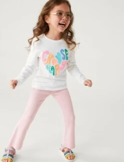 Pure Cotton Slogan Top (2-8 Yrs)