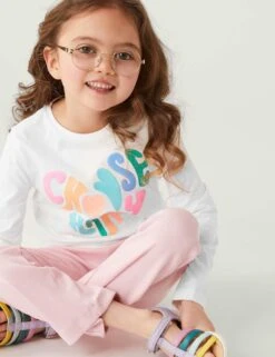 Pure Cotton Slogan Top (2-8 Yrs) 8 Pure Cotton Slogan Top (2-8 Yrs) -School Uniform Store SD 04 T77 4791B Z0 X EC 1