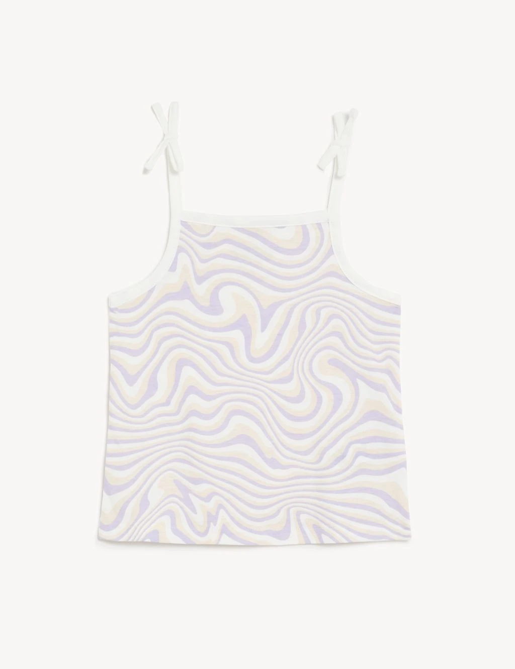 Pure Cotton Swirl Print Strappy Top (2-8 Yrs) 4 Pure Cotton Swirl Print Strappy Top (2-8 Yrs) - Image 2
