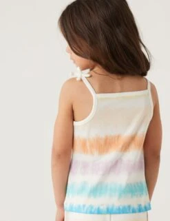 Pure Cotton Tie Dye Strappy Top (2-8 Yrs) 9 Pure Cotton Tie Dye Strappy Top (2-8 Yrs) -School Uniform Store SD 04 T77 4830B ZZ X EC 2