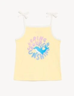 Pure Cotton Dolphin Strappy Top (2-8 Yrs) -School Uniform Store SD 04 T77 4831B R0 X EC 90