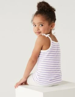 Pure Cotton Striped Strappy Top (2-8 Yrs) -School Uniform Store SD 04 T77 4848B G0 X EC 2