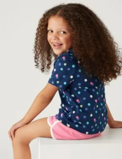 Pure Cotton Spotted T-Shirt (2-8 Yrs) -School Uniform Store SD 04 T77 4852B F4 X EC 2