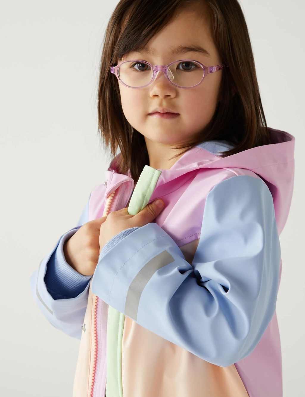 Colour Block Hooded Fisherman Coat (2-8 Yrs) 6 Colour Block Hooded Fisherman Coat (2-8 Yrs) - Image 4