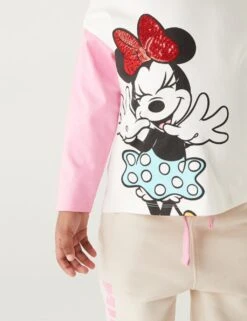 Pure Cotton Minnie Mouse™ Top (2-8 Yrs) -School Uniform Store SD 04 T77 6285C Z0 X EC 1