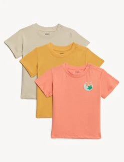 3pk Pure Cotton T-Shirts (0-3 Yrs)