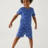 Pure Cotton Palm Tree Waffle Short Pyjama Set (1-8 Yrs) -School Uniform Store SD 04 T86 3006Q E0 X EC 0