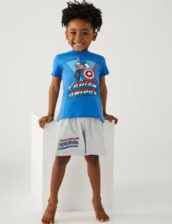 Captain America™ Short Pyjama Set (3-12 Yrs)