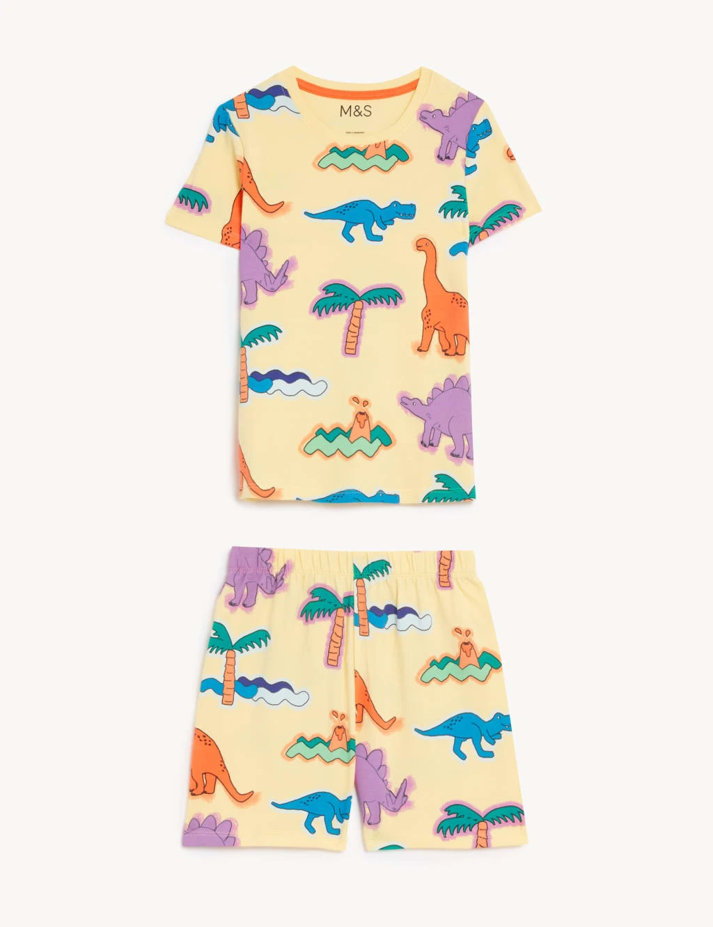 Cotton Rich Dinosaur Short Pyjama Set (1-8 Yrs) 4 Cotton Rich Dinosaur Short Pyjama Set (1-8 Yrs) - Image 2