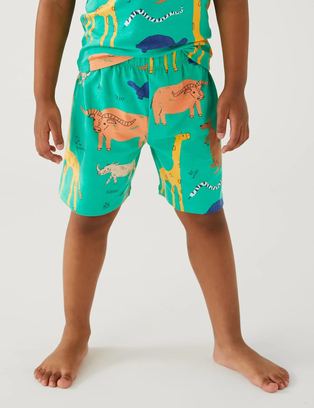 Pure Cotton Animal Print Short Pyjama Set (1-8 Yrs) 6 Pure Cotton Animal Print Short Pyjama Set (1-8 Yrs) - Image 4