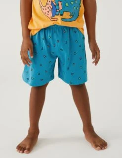 2pk Pure Cotton Dinosaur Short Pyjama Sets (1-8 Yrs) 9 2pk Pure Cotton Dinosaur Short Pyjama Sets (1-8 Yrs) -School Uniform Store SD 04 T86 3789Q F4 X EC 2