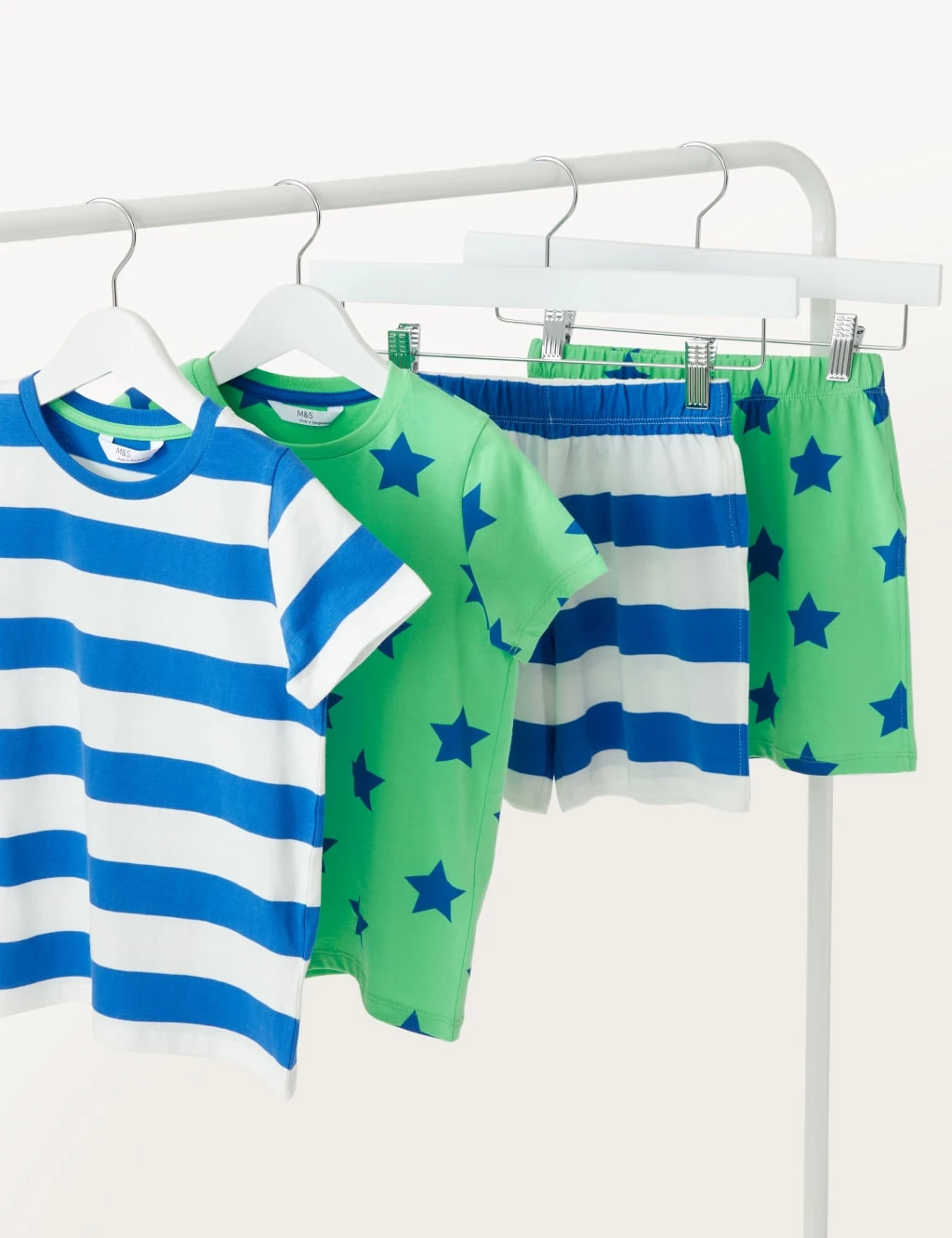 2pk Pure Cotton Printed Short Pyjama Sets (1-8 Yrs) 4 2pk Pure Cotton Printed Short Pyjama Sets (1-8 Yrs) - Image 2