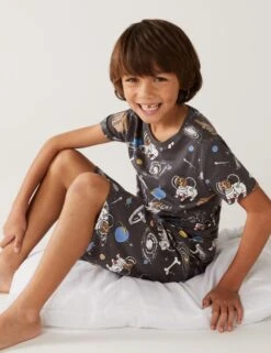 Cotton Rich Space Dog Short Pyjama Set (7-16 Yrs)