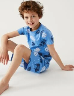 Cotton Rich Football Short Pyjama Set (7-16 Yrs)