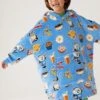 Fleece Breakfast Print Oversized Hoodie (7-16 Yrs) -School Uniform Store SD 04 T86 5403G E4 X EC 0