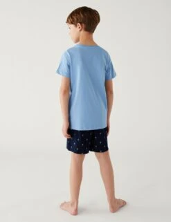 Pure Cotton The Kid Slogan Short Pyjama Set (1 - 16 Yrs) -School Uniform Store SD 04 T86 7025X E4 X EC 1