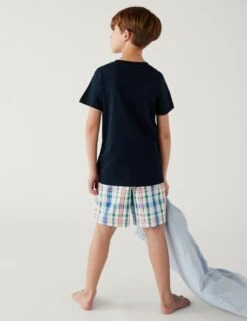 Pure Cotton Spencer Bear Short Pyjama Set (1 - 16 Yrs) -School Uniform Store SD 04 T86 7027X E4 X EC 1