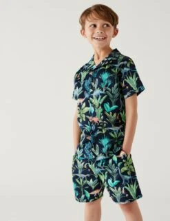Pure Cotton Dinosaur Short Pyjama Set (1-16 Yrs)