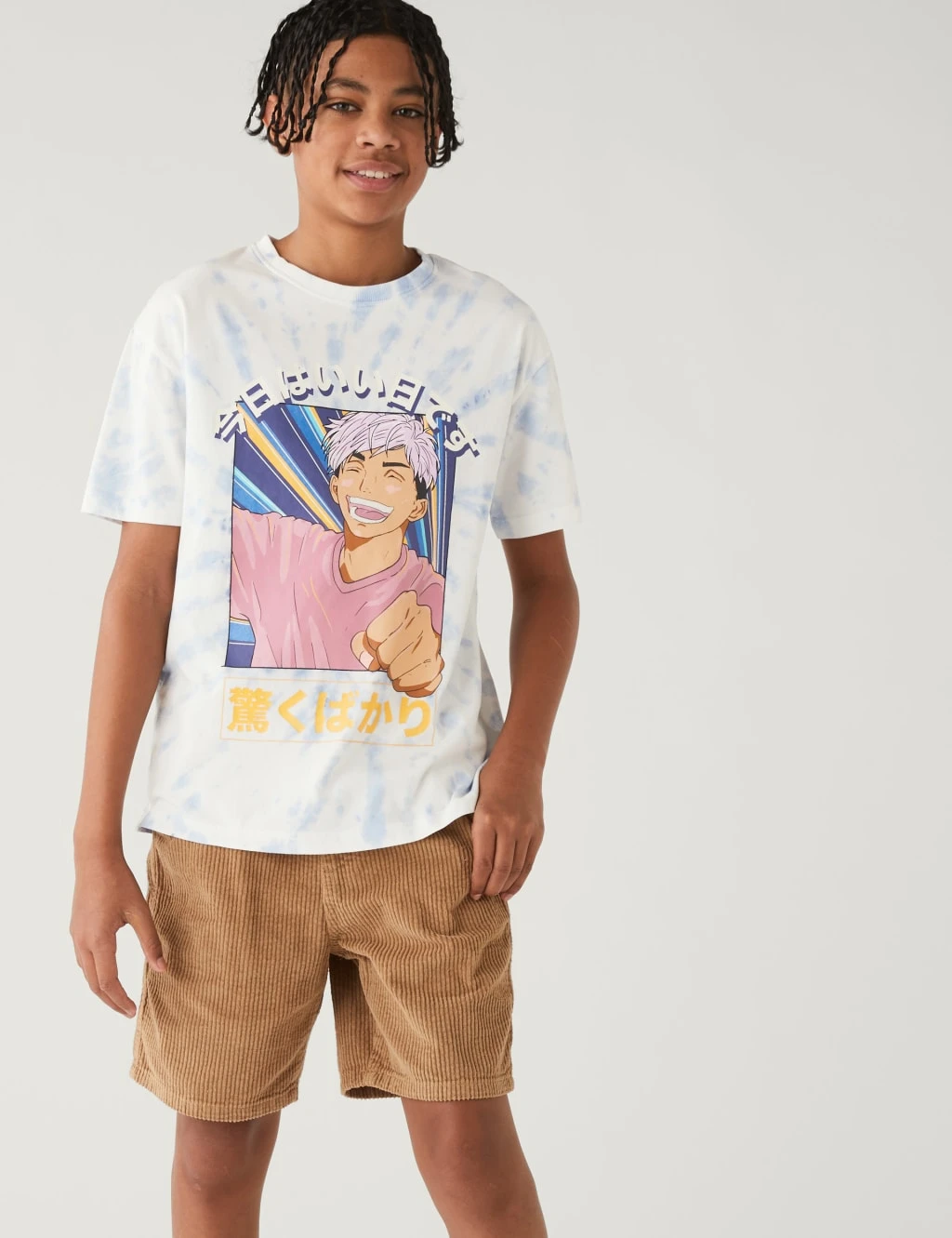 Pure Cotton Tie Dye Anime T-Shirt (6-16 Yrs) 5 Pure Cotton Tie Dye Anime T-Shirt (6-16 Yrs) - Image 3