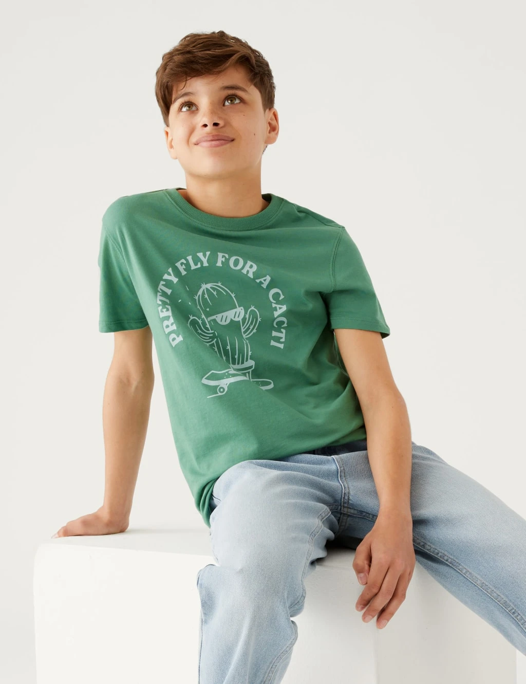 Pure Cotton Mini Me Cacti T-Shirt (6 - 16 Yrs) 3 Pure Cotton Mini Me Cacti T-Shirt (6 - 16 Yrs)