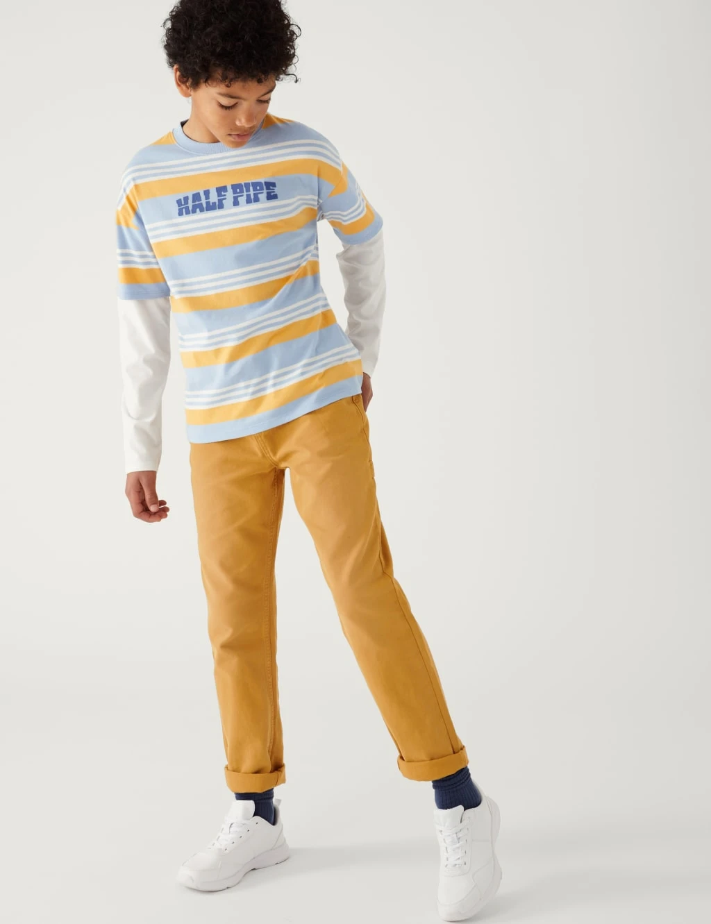 Pure Cotton Relaxed Trousers (6-16 Yrs) 5 Pure Cotton Relaxed Trousers (6-16 Yrs) - Image 3