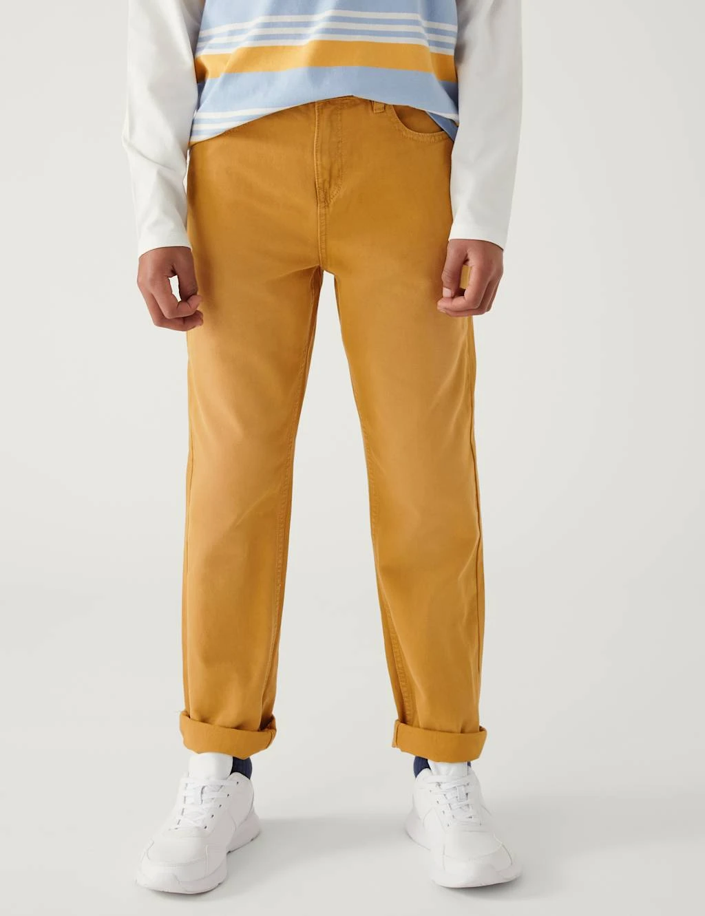 Pure Cotton Relaxed Trousers (6-16 Yrs) 7 Pure Cotton Relaxed Trousers (6-16 Yrs) - Image 5