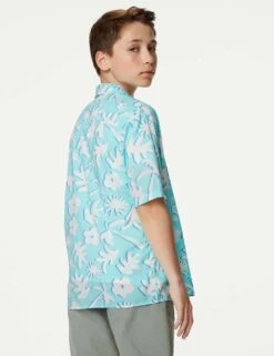 Cotton Rich Floral Shirt & T-Shirt Set (6-16 Yrs) -School Uniform Store SD 04 T87 3502J JA X EC 3