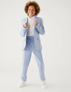Mini Me Slim Leg Suit Trousers (6-16 Yrs)