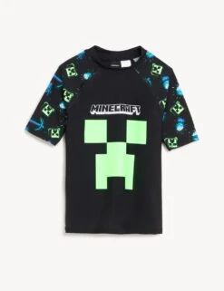 Minecraft™ Rash Vest (6-16 Yrs) -School Uniform Store SD 04 T87 7273W Y4 X EC 90