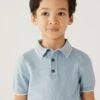 Cotton Rich Knitted Polo Top (2-8 Yrs) -School Uniform Store SD 04 T88 1323L QE X EC 0