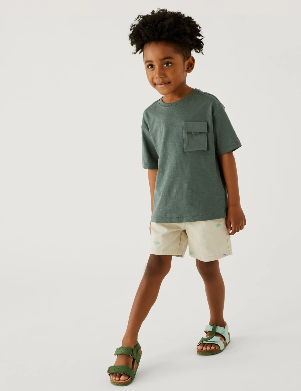 Pure Cotton Dinosaur Shorts (2-8 Yrs) 3 Pure Cotton Dinosaur Shorts (2-8 Yrs)