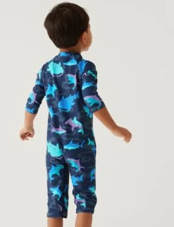 Shark Print All In One (2-8 Yrs) 10 Shark Print All In One (2-8 Yrs) -School Uniform Store SD 04 T88 3540W XU X EC 2