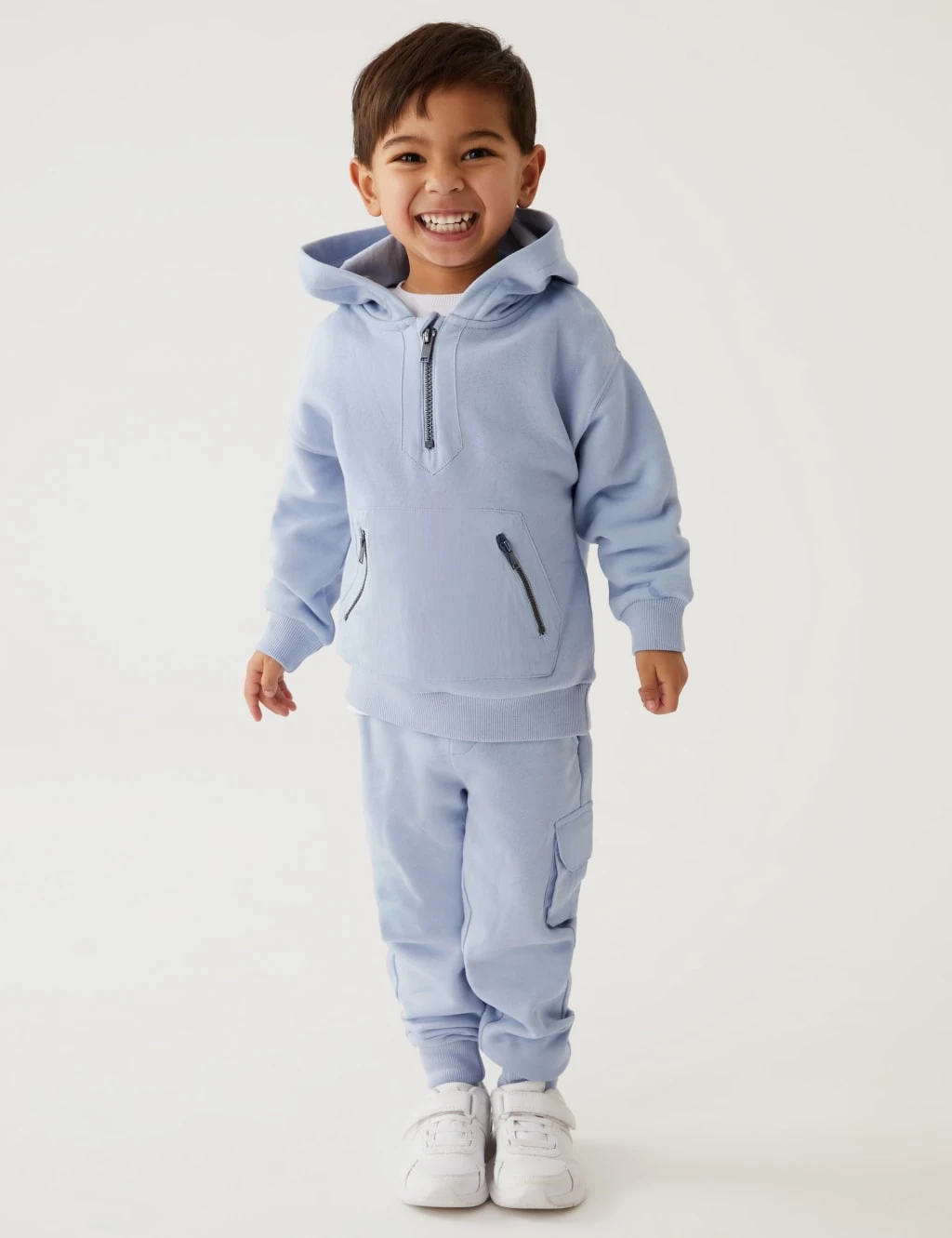 Cotton Rich Hooded Top & Bottom Outfit (2-8 Yrs) 3 Cotton Rich Hooded Top & Bottom Outfit (2-8 Yrs)