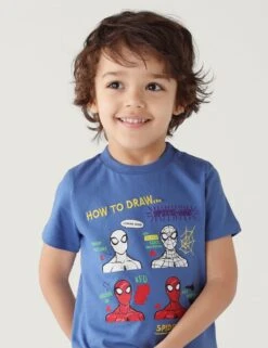 Pure Cotton Spider-Man™ T-Shirt (2 - 8 Yrs) -School Uniform Store SD 04 T88 4681C E0 X EC 1