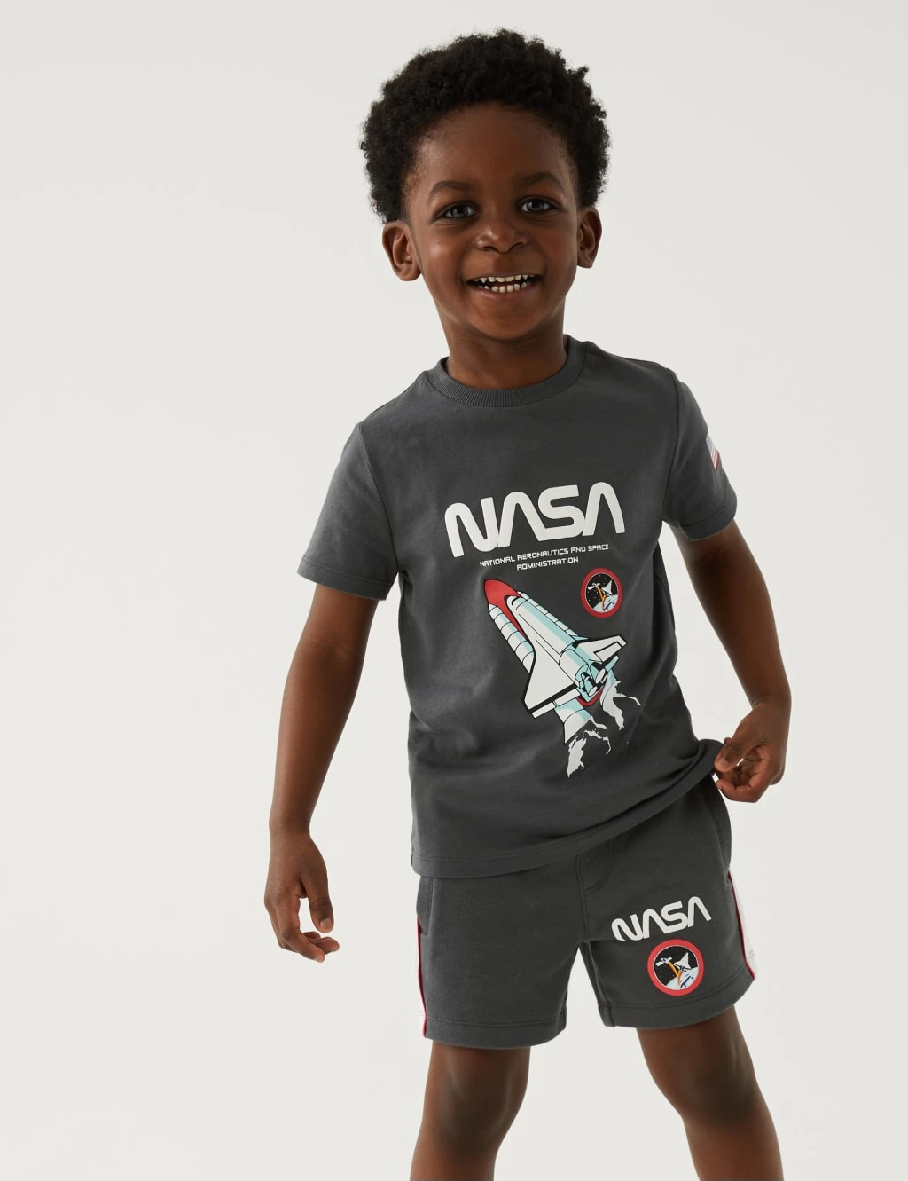 Cotton Rich NASA™ Shorts (2-8 Yrs) 3 Cotton Rich NASA™ Shorts (2-8 Yrs)