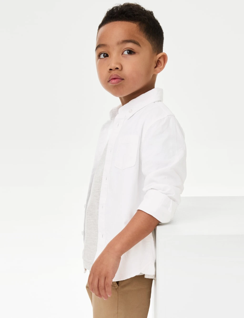 Pure Cotton Oxford Shirt (2-8 Yrs) 3 Pure Cotton Oxford Shirt (2-8 Yrs)
