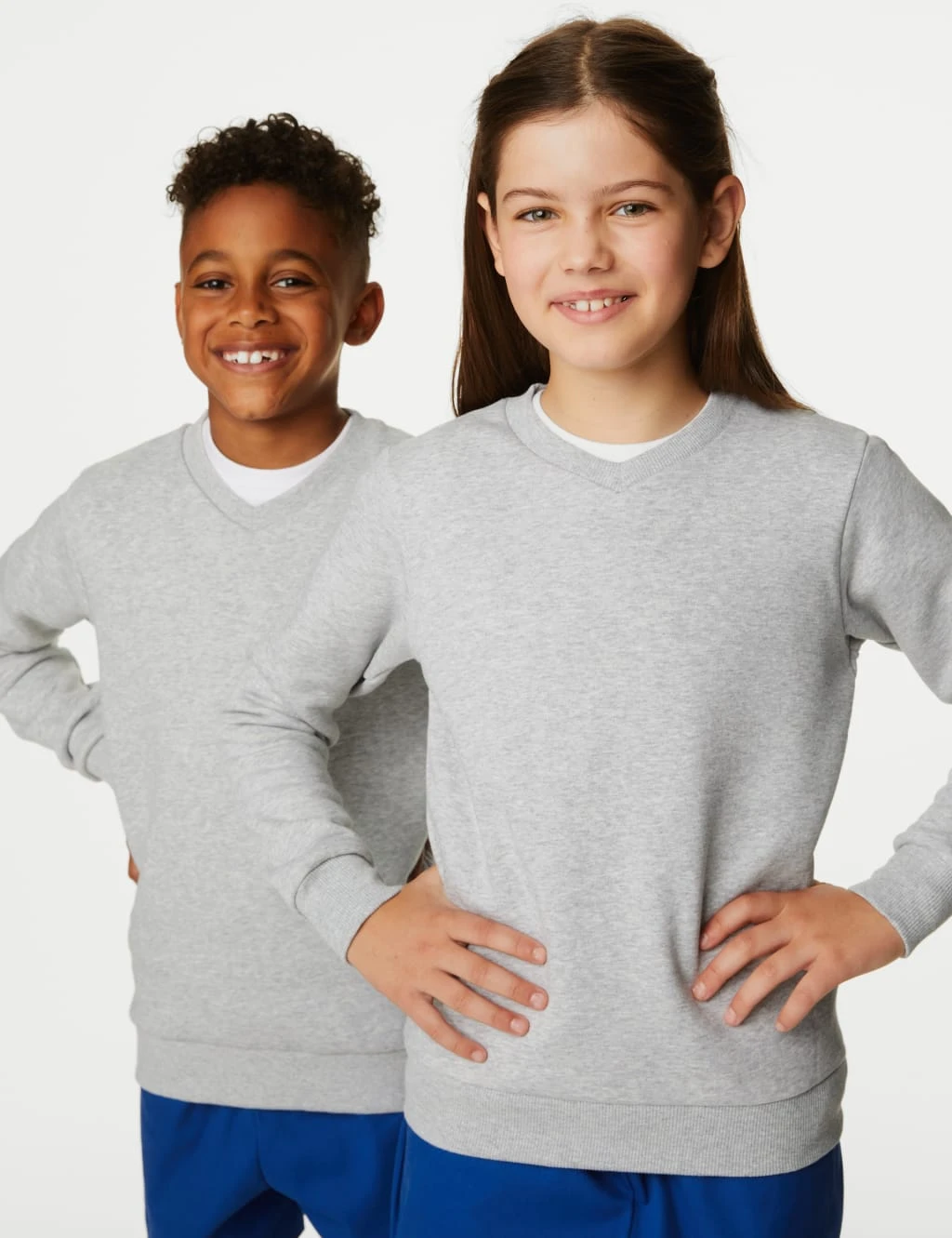 Unisex Cotton V-Neck Sweatshirt (2-16 Yrs) 3 Unisex Cotton V-Neck Sweatshirt (2-16 Yrs)