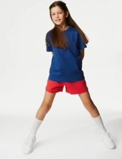 Unisex Pure Cotton Sports Shorts (2-16 Yrs) 9 Unisex Pure Cotton Sports Shorts (2-16 Yrs) -School Uniform Store SD 04 T93 5254 B0 X EC 1