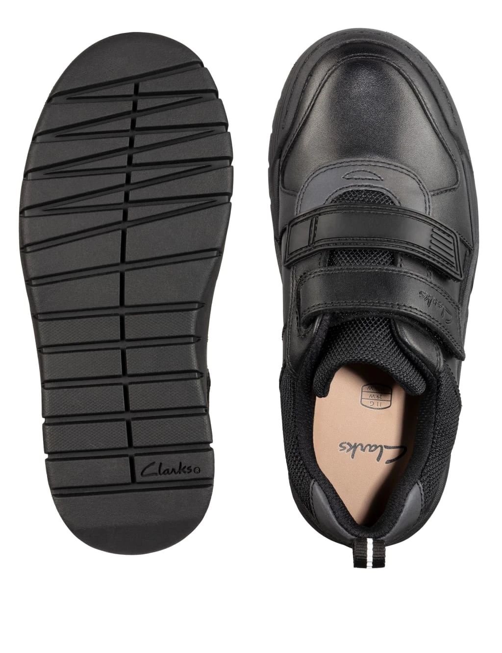 Clarks Kids' Leather Riptape School Shoes (Kid Youth 10-2.5) 4 Clarks Kids' Leather Riptape School Shoes (Kid Youth 10-2.5) - Image 2