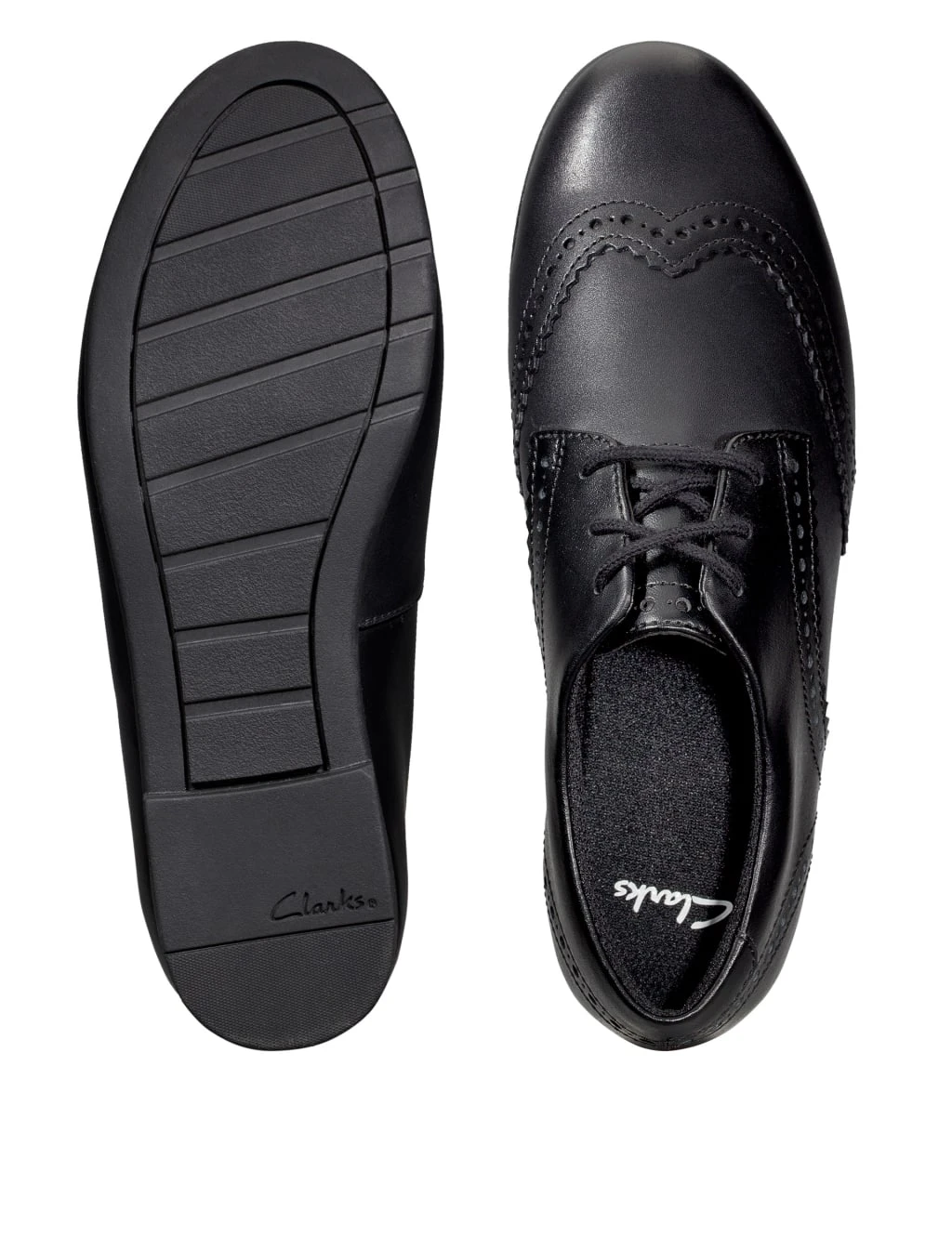 Clarks Kids' Leather Lace School Shoes (Youth Size 3-9) 4 Clarks Kids' Leather Lace School Shoes (Youth Size 3-9) - Image 2