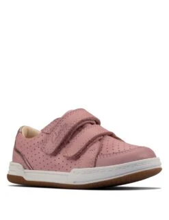 Clarks Baby Leather Riptape Trainers (4 Small- 9.5 Small)