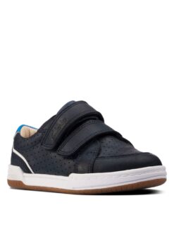 Clarks Baby Leather Riptape Trainers (4 Small- 9.5 Small)