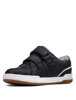 Clarks Baby Leather Riptape Trainers (4 Small- 9.5 Small) -School Uniform Store SD 10 T54 1319 F4 X EC 1