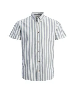 Jack & Jones Junior Cotton Blend Striped Shirt (8-16 Yrs)