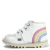 Kickers Kids' Leather Rainbow Ankle Boots (7 Small - 12 Small) -School Uniform Store SD 10 T54 3211 Z4 X EC 0