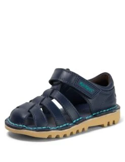 Kickers Kids' Leather Riptape Sandals (7 Small-12 Small) -School Uniform Store SD 10 T54 3213 F0 X EC 4